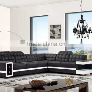 Bisini Black Modern Latest Design Living Room Sofa thumbnail-1