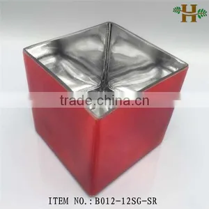 Mercury Square Block Glass Candle Holder thumbnail-1