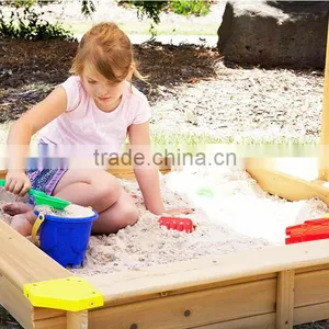 Outdoor Sandbox With Canopy, Kids Sandpit With Cover, Wooden Sandpit thumbnail-5
