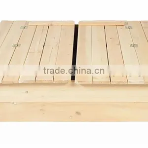 Strongbox Square Wooden Sandpit for Children thumbnail-4