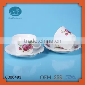Gold Tea Cup Set,Advanced China European Tea Set High Quality Ceramic Coffee Cup thumbnail-1