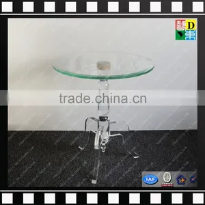 Modern Design Acrylic Console Side Table Clear Lucite Round Coffee Table From China Manufacturer thumbnail-2