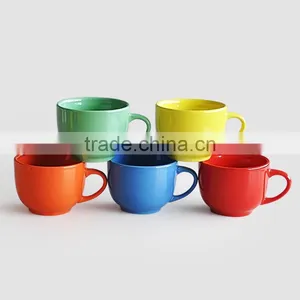Ceramic Cheap Soup Mug Colorful Stoneware Soup Mug thumbnail-1