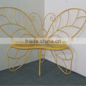 Metal White Butterfly Garden Bench thumbnail-5