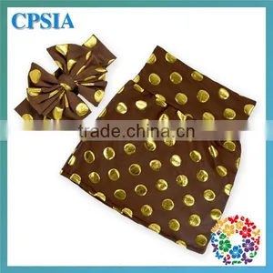Stylish Girl Black Gold Polka Dot Ballet Wrap Cute Skirts For Kids thumbnail-4