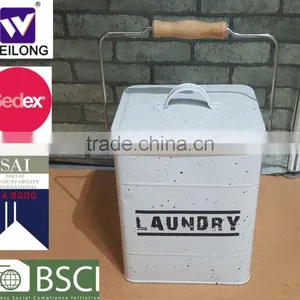 Laundry Powder Storage Box Washing Tablet Retro Metal Container Tin With Scoop thumbnail-1