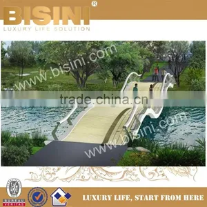 Steel Structure Passenger Foot-bridge, Rhombus Gridding Landscape Pedestrian Bridge, Modernization Foot Bridge L(BF08-Y10016) thumbnail-3