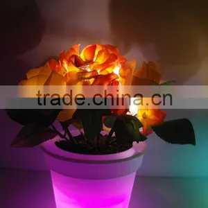 RBG Color Changing Plastic PE LED Flower Pot Home/garden Decorations thumbnail-2
