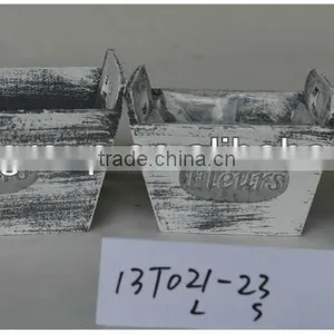 Natural Wooden Square Flower Pots thumbnail-1