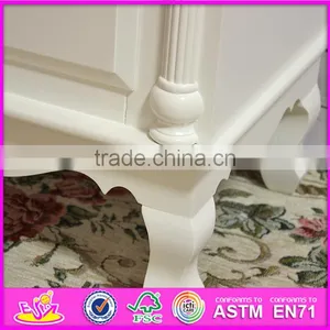 2016 Wholesale High Quality White Solid Wood Bedside Drawers W08H067 thumbnail-4