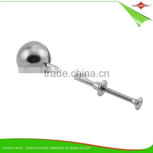 ZY-S3020 Stainless Steel Flexible Ball Shaped Tea Strainer Infuser With Long Handle thumbnail-1