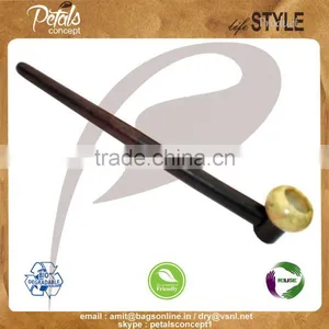 Best Wholesaler Hi-quality Ebony Wood Smoking Pipe by Petals Concept thumbnail-1