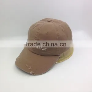 6 Panel Washed Distressed Dad Cap With Custom Logo thumbnail-3