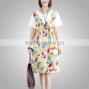 Popular Summer Plus Size Women Fancy Fabric Flowers For Dress For Fat thumbnail-1