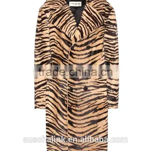 2016 Winter Lady Fancy High Quality Print Goat Fur Coat OEM Service thumbnail-4