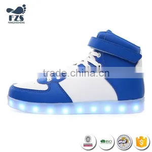 HFR-TS346-8 Factory Price Low MOQ Lovers Blue Sneaker Led Shoes Display thumbnail-1