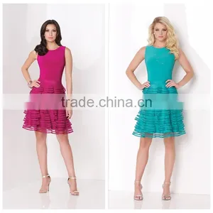 One Piece Vintage Evening Knee Length Women Office Dress thumbnail-1