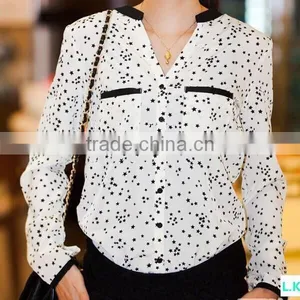 Newest Women s Clothing 2015 Summer Blouses New Design Elegant Blouses for Fashion Elegant Ladies Shirt Design Modern Blouses thumbnail-2