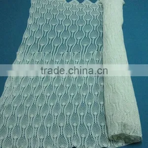 100% Cotton Crochet Circle Flower Pattern Fabric thumbnail-1