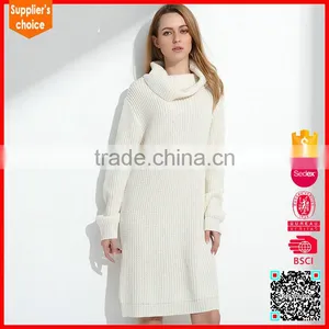Latest Design Long Sleeves Warmful Turtle Neck Cozy Ladies Long Sweater thumbnail-1