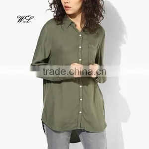 Ladies Brand Designs 100% Cotton Blouse in Bulk Linen Shirts thumbnail-1
