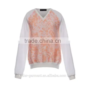 Fashion Lady Camo Printing Design Women Sweatshirt Raglan Sweatshirt Supplier thumbnail-1