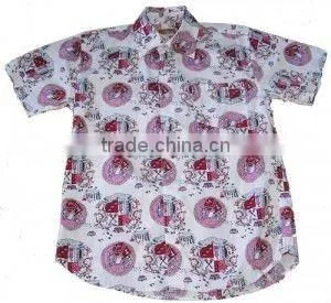 Boys Hawaiian Printed Short Sleeve Shirt thumbnail-1