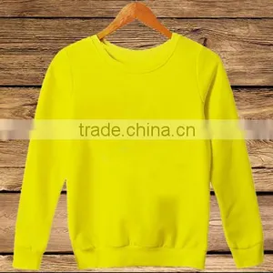 Wholesale Blank Long Sleeve Pullover Round Neck Pure Color Sweatshirt Without Hood thumbnail-4