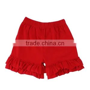 Many Colors to Choose 100% Cotton Material and Knitted Type Baby Girls Icing Short Ruffle Shorts thumbnail-6