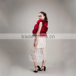 Myfur 2016 Fashion Women Popular Natural Winter Real Raccoon Fur Waistcoat and Vest thumbnail-3