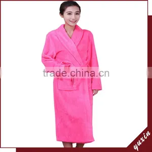 Terry Bathrobe 100% Cotton Fleece Robe Towel Robe Breathable Hotel BathRobe RS012 thumbnail-1