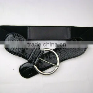 Black Lady's Elastic Fashion Belt thumbnail-1