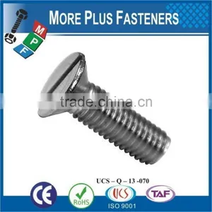 Made in Taiwan DIN 963 Slotted Countersunk Machine Screw Brass Stainless Steel Zinc Plated DIN 963 thumbnail-3