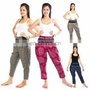 Lofbaz Women's Modernic Printed Hmong Cotton Boho Pants thumbnail-1