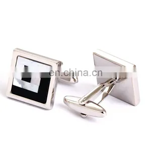 Luxury Cufflinks Black White Square Wedding Cufflinks thumbnail-3
