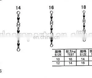 3 Jointed Barrel Fishing Swivels thumbnail-1