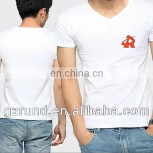 Summer New Men's Solid Color Cotton Short-sleeved China Manufacturer t Shirt Model- thumbnail-1