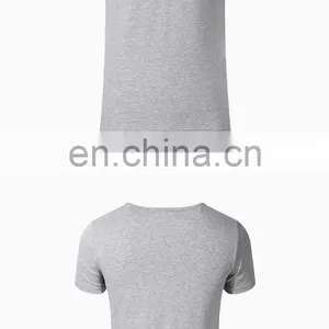 Men's Custom Logo Screen Printing T-shirts Round Neck Fitness Gym T Shirt thumbnail-3