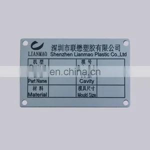 OEM Items Fast Delivery Cheap Nameplate Type And Instruction Style Custom Etched Metal Machine Label With Holes thumbnail-1