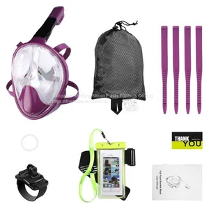 New Snorkel Mask Full Face Scuba Diving Gear Snorkel Snorkel Mask Full Face Dry Snorkeling Mask Factory Directly OEM thumbnail-1
