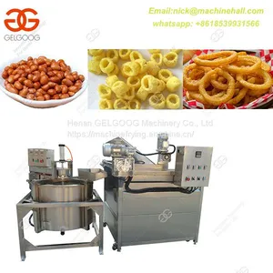 Automatic Fried Potato Chips Frying Machine Line/ Fried Broad Bean Machine Line thumbnail-1