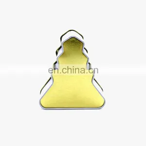 Tree Shaped Christmas Empty Irregular Matal Storage Tin Box Can thumbnail-4