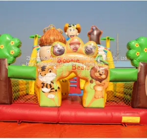 Party Rental Inflatable Trampoline Bouncer Playground Games for Children and Adult Size 10*5m thumbnail-2