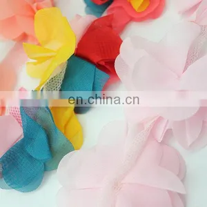 Handmade Shabby Chiffon Lace Flower Solf Ruffle Flower Trim thumbnail-2