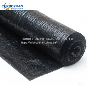 Black Plastic Weed Proof Mesh Mulching Fabric Weed Mats for Greenhouse thumbnail-1