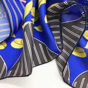 Fashion Style Classic Popular Custom Women Silk Scarf thumbnail-5