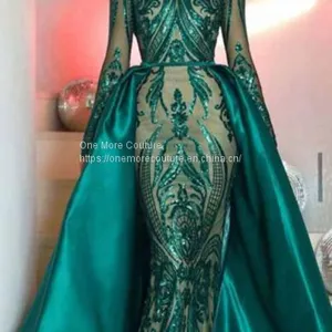 Green Mermaid Prom Dress thumbnail-1