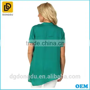 Custom Wholesale Cheap Clothing Good Quality Ladies Plus Size Casual Blouse thumbnail-4
