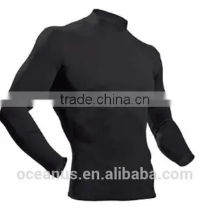 100% Poly Knit Mens L/S Stand Collar T Shirts thumbnail-1
