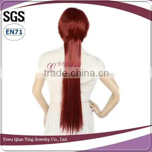 High Quality Beauty Long Synthetic Red Cosplay Wig thumbnail-3